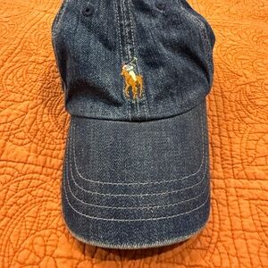 Ralph Lauren Dark Blue Denim Hat with Polo Logo